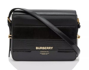Nuevo Con Etiquetas $1290 Burberry pequeño bolso de gracia con paneles  Deerskin Y Gamuza, Negro | eBay