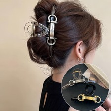 Geometric Hair Crab Hairpin Letter Hair Claw Clip Metal Buckle Hair Clip