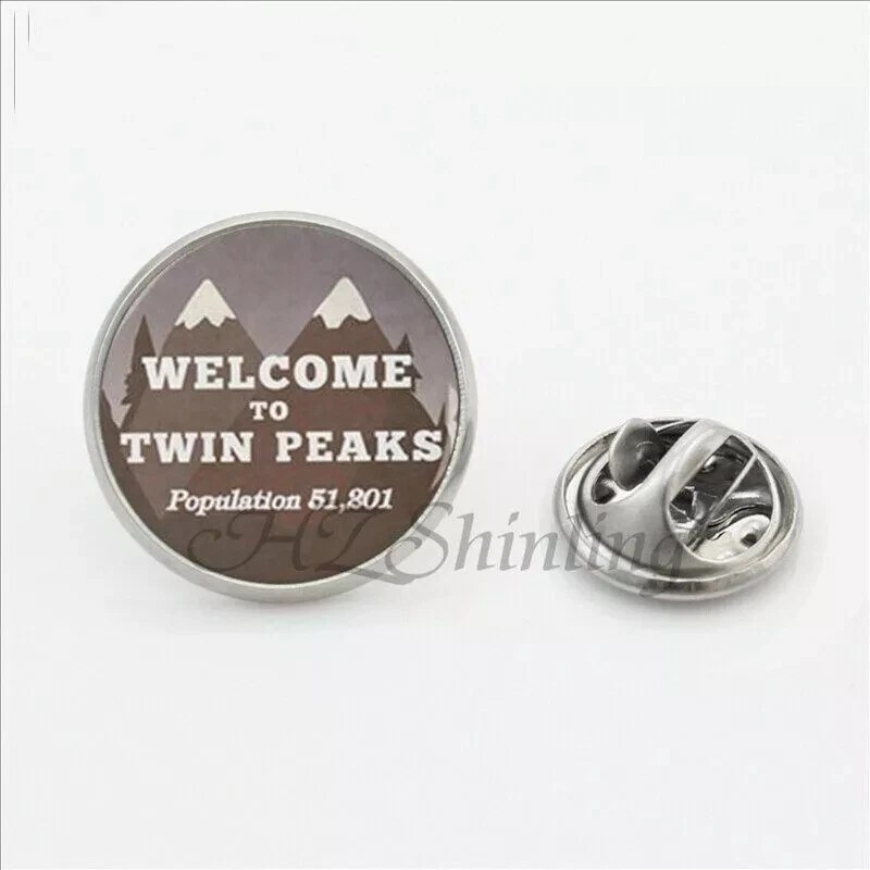 Broche de solapa de acero inoxidable broche cabujón para mujer alfileres de doble pico Foto 3 de 4