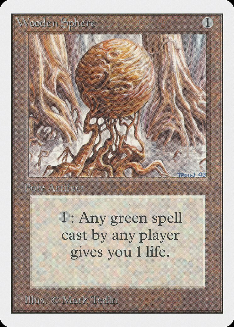 Wooden Sphere Unlimited PLD Artifact Uncommon MAGIC GATHERING CARD ABUGames