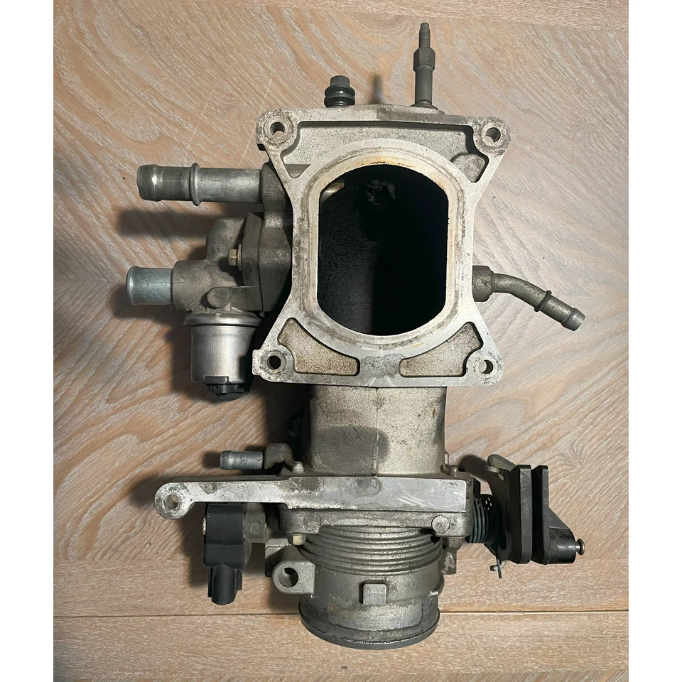 1999-2004 Ford Mustang GT 4.6L Upper Intake Manifold Throttle Body Plenum, Blue - Image 3 of 4