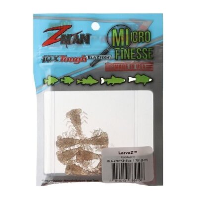 Z-MAN MLA-278PK8 Larvaz 1.75 Inch Bloodworm 8 Pack Micro Finesse