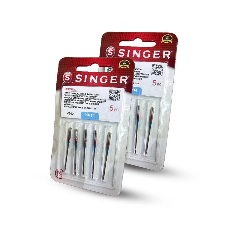 SINGER UNIVERSAL MÁQUINA DE COSER AGUJAS TAMAÑO 90/14 PAQUETE DE 10 CERTIFICADAS #2020 Foto 2 de 4