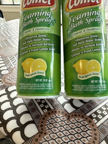 Comet Foaming Bath Cleaner Spray Lemon Fresh 19 0z Lot Of 2 (38oz Total) Grime - Picture 5 of 6