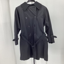 Burberry London Womens Black 100% Wool Belted Trench Coat Size 6p Euc! $2,890.00
