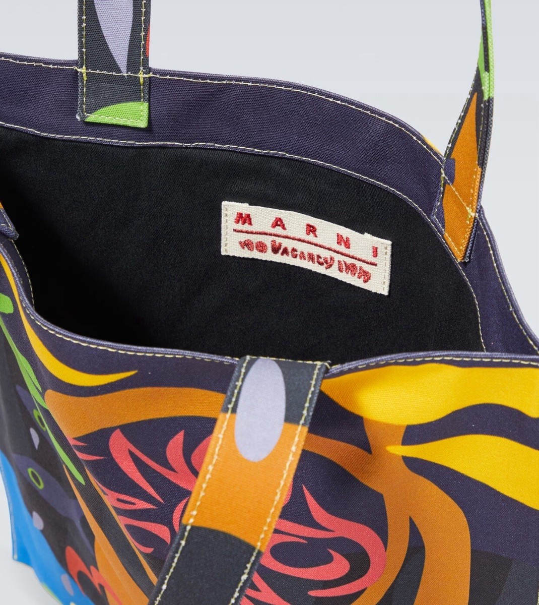 送料関税込み★MARNI★x No Vacancy Inn トートバッグ x No Vacancy Inn printed canvas tote bag in multicoloured