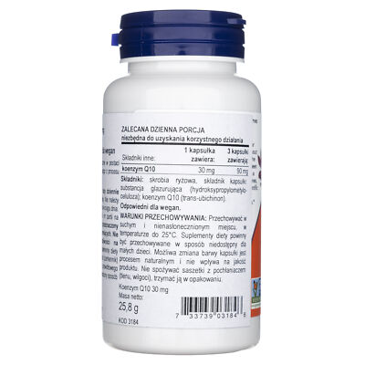 Coenzima Q10 NOW FOODS CoQ10 100mg Con Biancospino - 180 Capsule