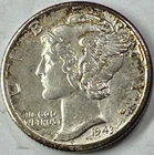 1943-D Mercury Dime Gem UNC  Hints of Russet Tone on Obverse - Full Bands