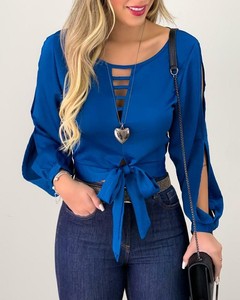 Blusas Para Mujer Elegantes Fina De Moda Casuales Camisa Formales Mangga  Larga | eBay