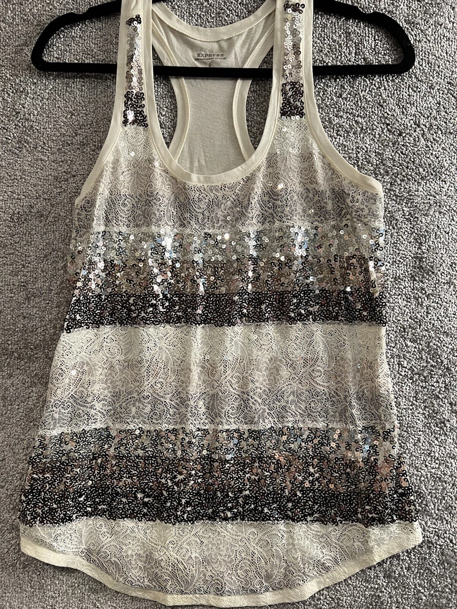 Express clearance sequin tank