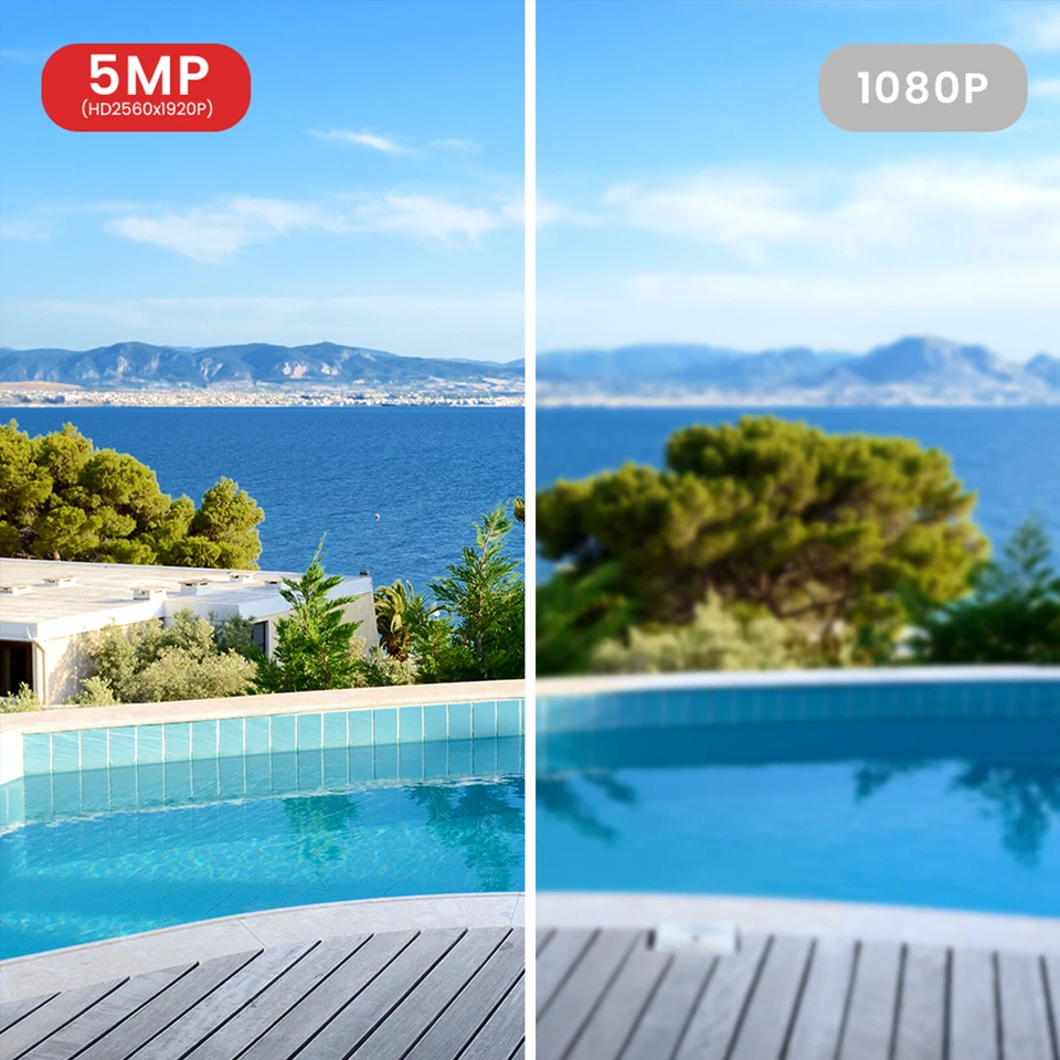 ANRAN Cámara de Seguridad Wifi Inalámbrica CCTV Exterior Batería Alimentada por Energía Solar Pan/Inclinable Foto 3 de 4