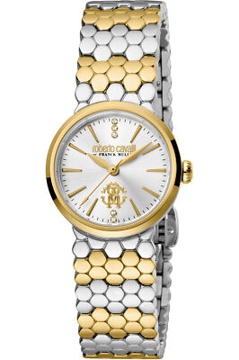 Roberto Cavalli by Franck Muller RV2L056M0021 silver gold Women's Watch NEW