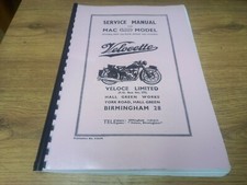 VELOCETTE MAC RIGID FRAME MODEL MOV MSS WORKSHOP MANUAL - VELW07