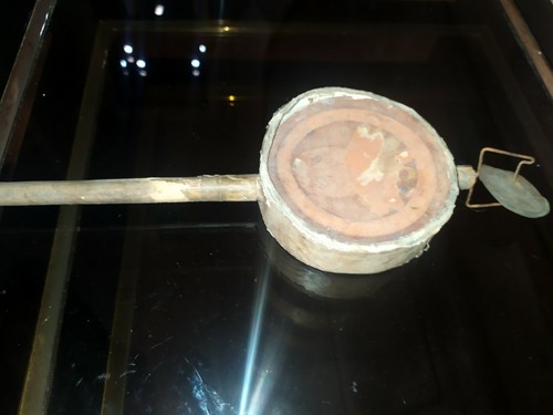jouet ancien XIX eme en carton papier , Tambourin de mendiant , hochet .... - Bild 3 von 6