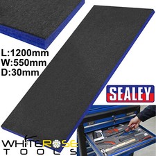 Sealey Easy Peel Shadow Foam Blue Black 1200 x 550 x 30mm Tool Box Tray Insert