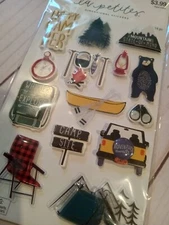 Camping Adventure Explorer Raised Dimensional Scrapbook Stickers Paper Studio