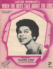 When The Boys Talk About The Girls - VALERIE CARR - Sheet Music