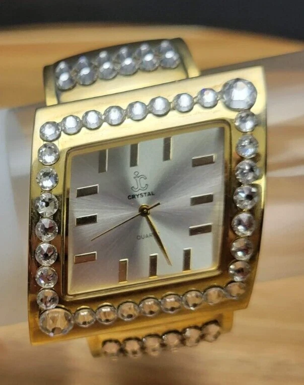 Jimmy Crystal Нью-Йорк Золотые Часы Кристаллизованные с Элементами Swarovski-Новый Аккумулятор - Изображение 2 из 4