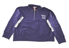 Women's Michigan Wolverines Purple Erin Andrews Half-Zip Pullover Size 2XL