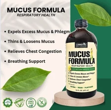 Mucus Formula with Mullein, Ginger & Sea-Moss By Livingston Natural Herbal Labs