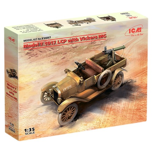 ICM 35607 Plastic model kit car Scale 1:35 Model T 1917 LCP with Vickers MG - Picture 14 of 24