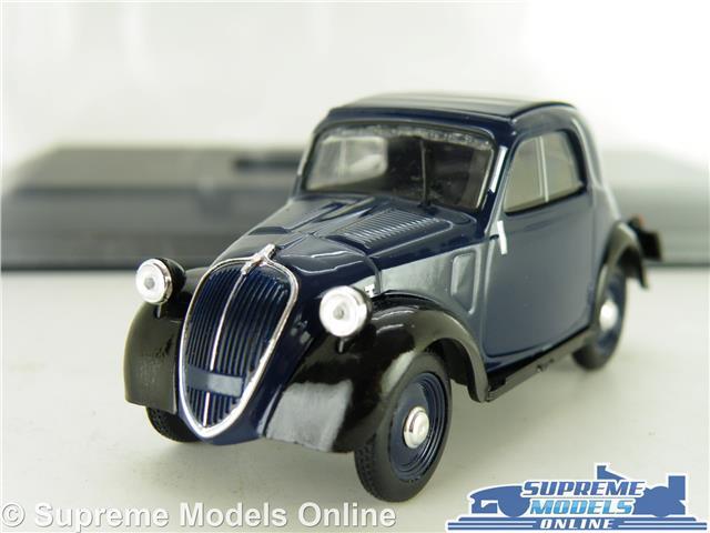 FIAT 500 MODEL CAR 1936 DARK BLUE TOPOLINO CLASSIC 1:43 SCALE NOREV + CASE K8
