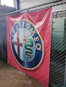 Alfa Romeo HUGE logo dealership advertisement nylon canvas sign