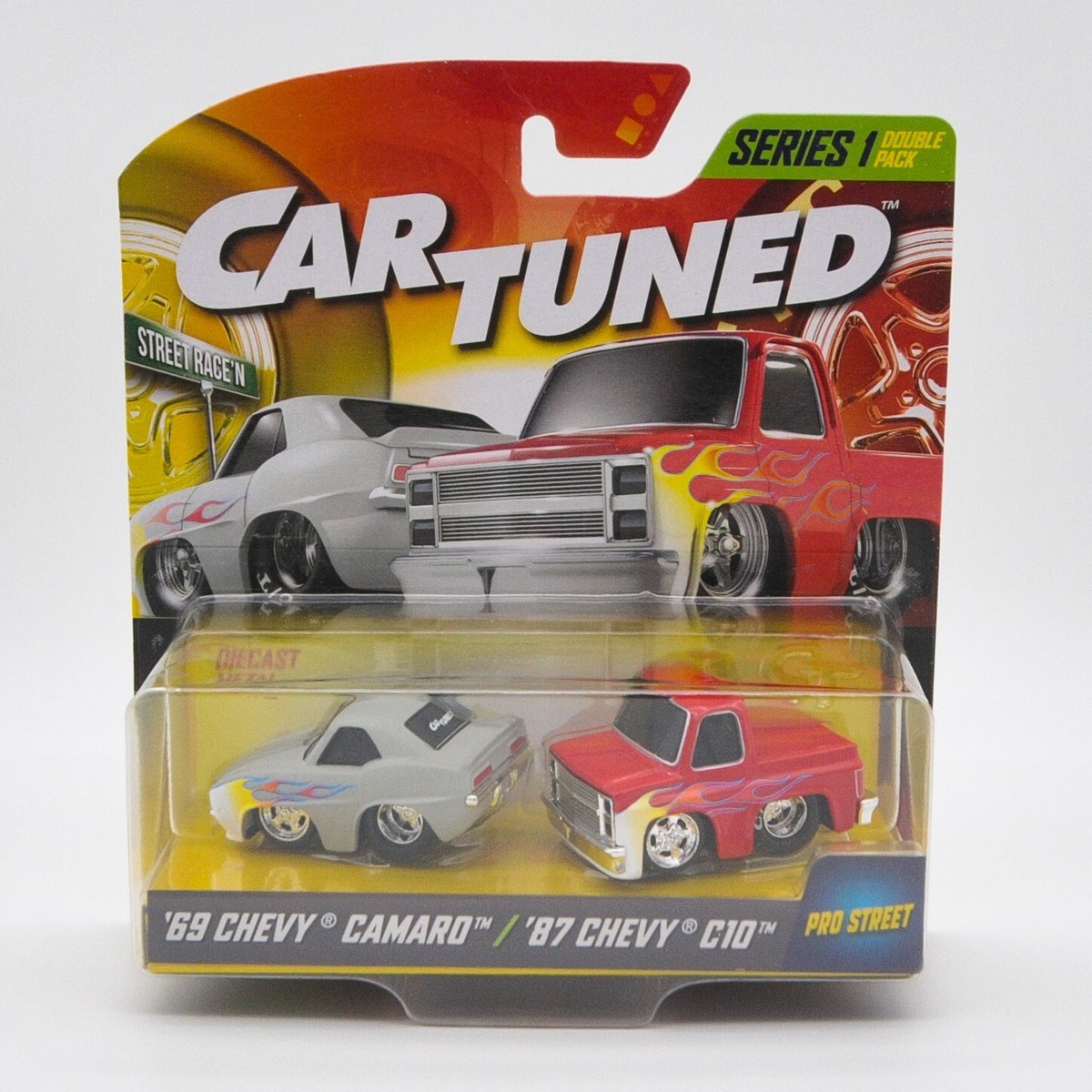 Car Tuned Series 1 MGA Die Cast '69 Chevy Camaro '87 Chevy C10 Pro