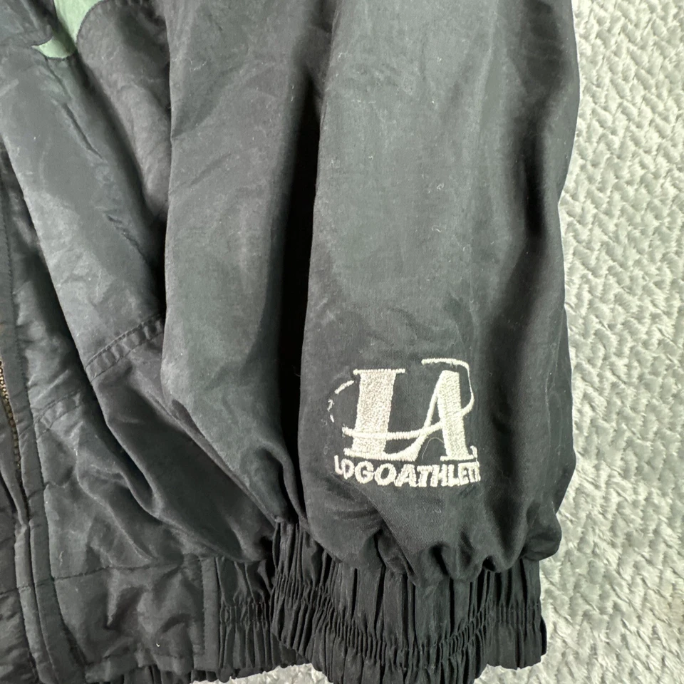 Chaqueta ligera negra verde diente de tiburón atlética con logotipo de Dallas Stars para hombre M años 90 Foto 4 de 4