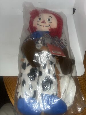 Applause Cowboy Raggedy Andy Plush Doll Stuffed Toy Sealed New Bag