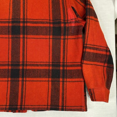 40s 50s Buck Skein Joe マッキーノジャケット バッファロー vtg 40s 50s BUCK SKEIN JOE RED BLACK Buffalo PLAID WOOL JACKET