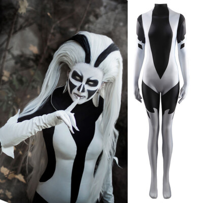 Silver Banshee Jumpsuit Cosplay Bodysuit Adult Kids Halloween
