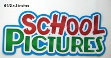 SCHOOL PICTURES TITLE EVERYDAY premade paper piecing 3D die cut by Rhonda