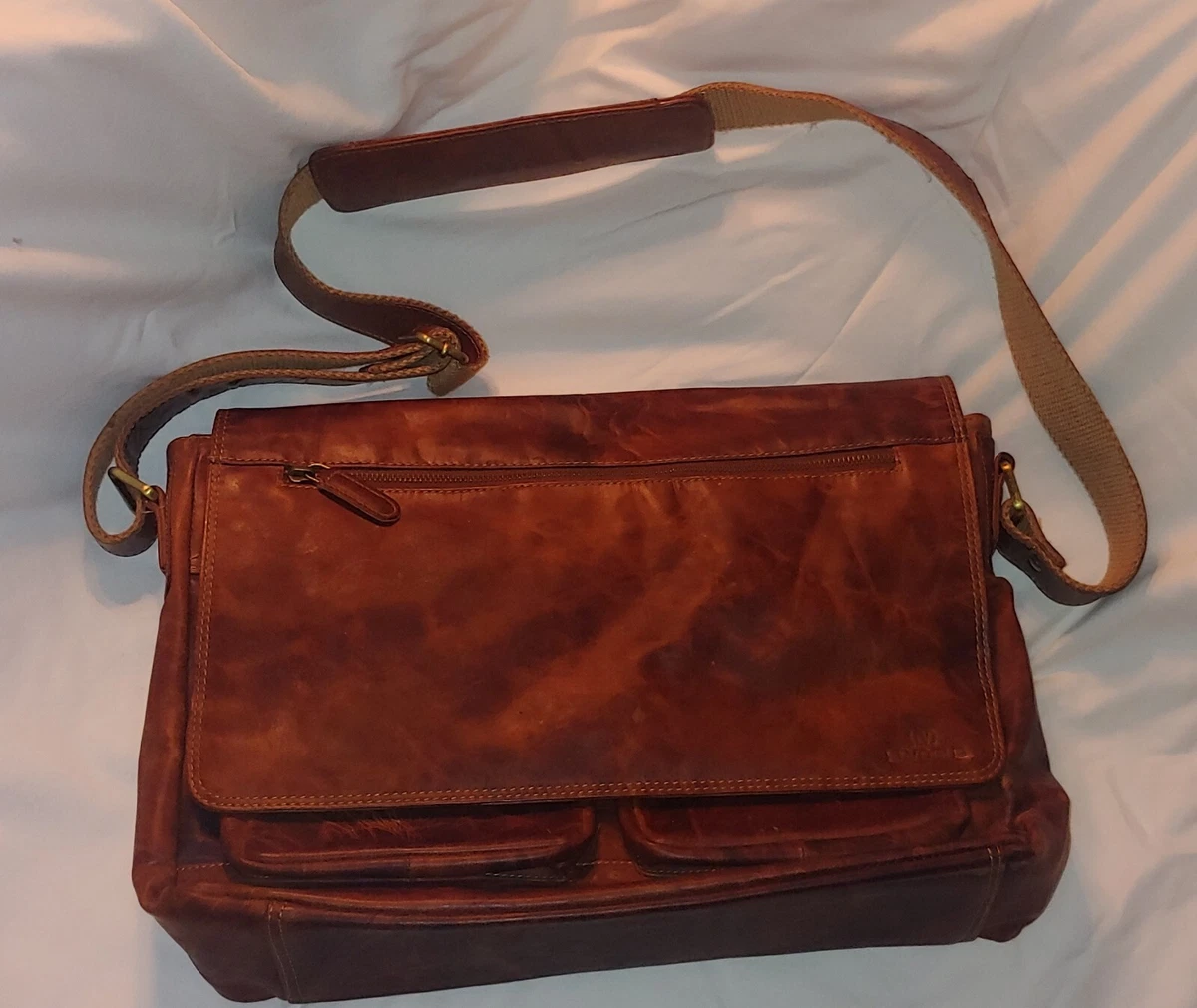 Levogue Leather Messenger Laptop Bag New | eBay