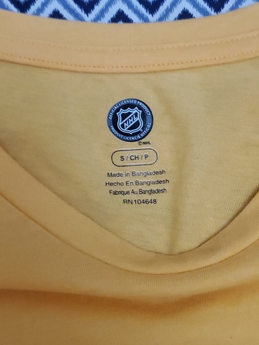 NHL Oficial Men's Yellow Long Sleeve T-Shirt Size Small Hockey - Picture 12 of 14