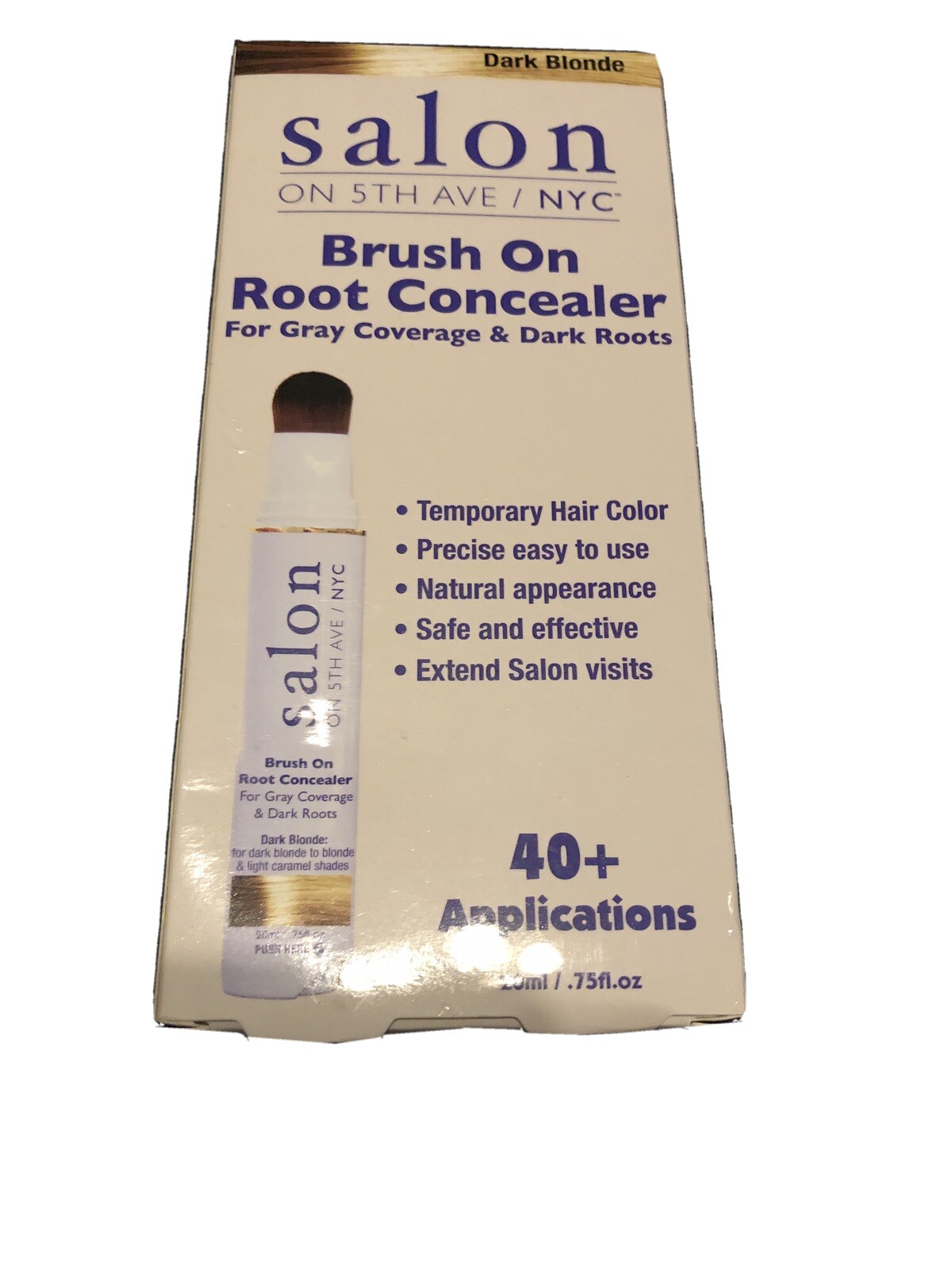 Salon on 5th Ave Brush On Root Concealer DARK BLONDE 40+ Applications