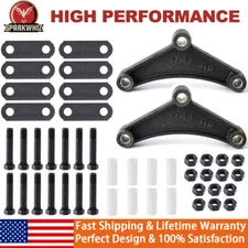 SPARKWHIZ Tandem Trailer Axle Shackle Kit Heavy Duty For Double Eye Spring Black