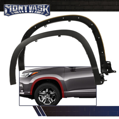 Fit For 2014-2019 Toyota Highlander Front Wheel Well Arch Molding Fender Flares
