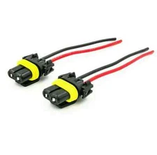 2x 9005 9006 Female Adapter Wire Harness Connector Pigtails for Fog /Head lights