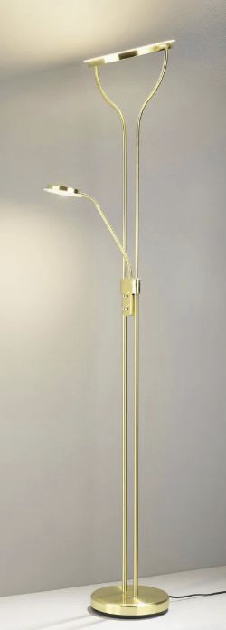 Светильник Globo Lighting Stehleuchte Ebro Deckenfluter Gold Bronze 2 flammig 194 см