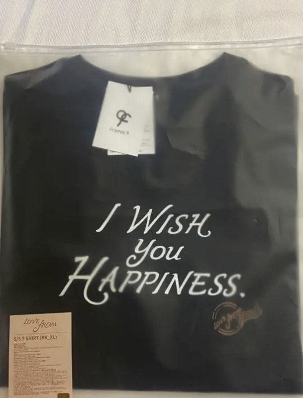 fromis_9 LOVE FROM S/S official T-Shirt color BLACK XL size