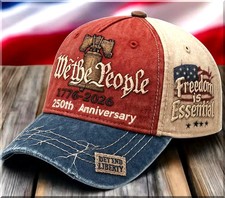 250th Anniversary American We The People  Embroidered Hat USA Baseball Cap