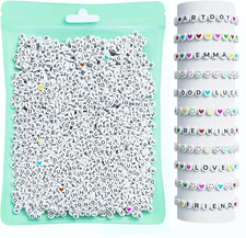 800 Pieces Assorted Letter Beads for Friendship Bracelets Making Kit, 28 Styles