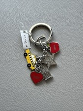 Coach F69936 NYC Multi Mix Key Fob Taxi Star Enamel Key Chain With Bag