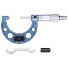 Image of Outside Micrometer, 1-2inch Range 0.0001" Accuracy, Blue