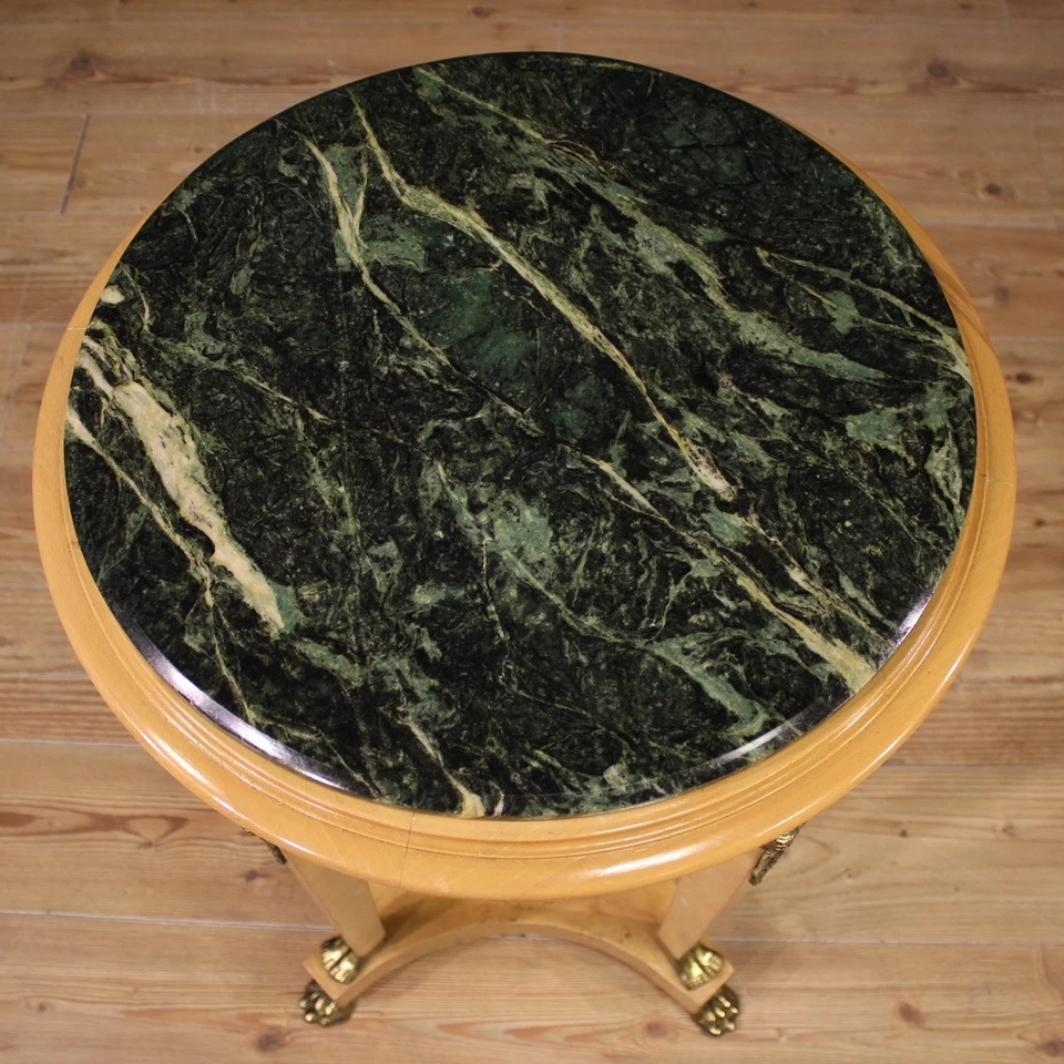 Retour Egypte style table d'appoint dessus marbre meuble français années 60 - Photo 4/4