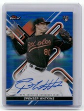 2022 Topps Finest #FA-SW Spenser Watkins Finest Autographs Blue Refractors #/150