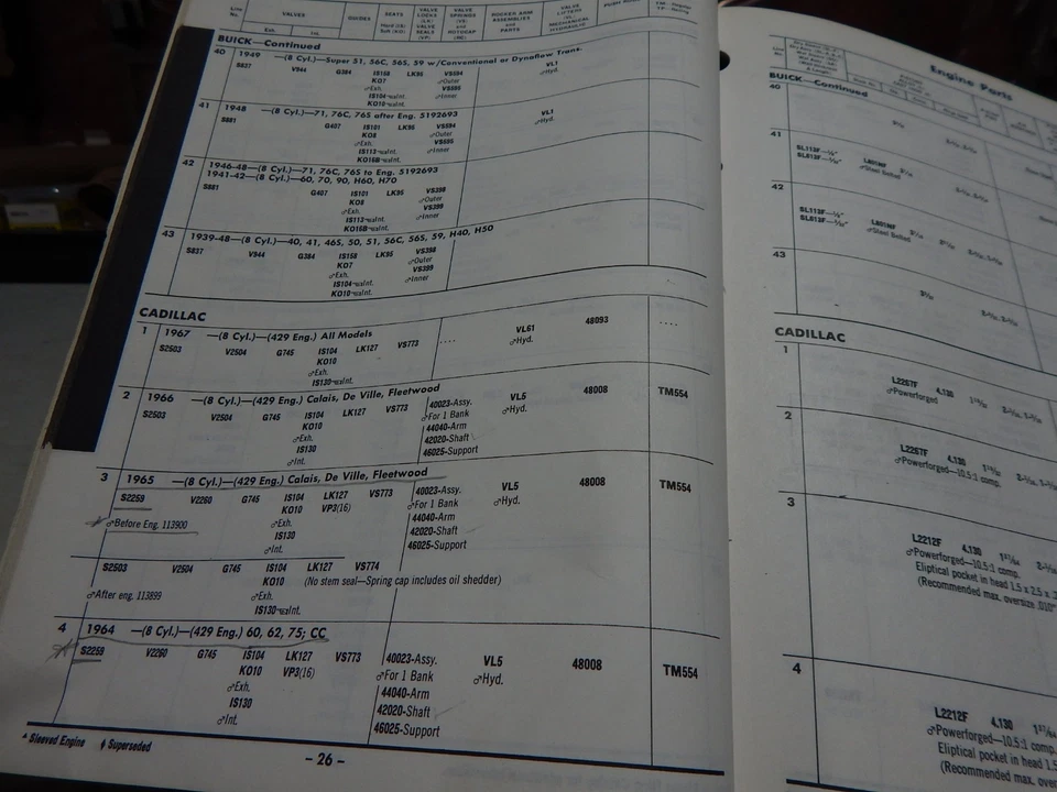 TRW S2259 EXH VÁLVULAS 1958-1965 CADILLAC 365.390.429 ENGS OEM#1472057 8 CIL 7-SET Foto 4 de 4