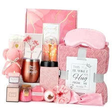 Birthday and Get Well Gifts for Women - Relaxing Spa Care Package With Rose
