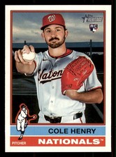 2025 Topps Heritage #697 Cole Henry Washington Nationals RC